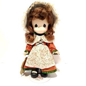 Precious Moments Children Of the World 9" Freya Denmark Doll  Stand 1995